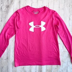 NWOT Girl’s Youth Small Under Armour Loose Fit Heat Gear LS Performance Shirt